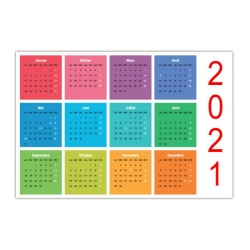 Calendrier 8.5 x 5.5 cm 100% personnalisable