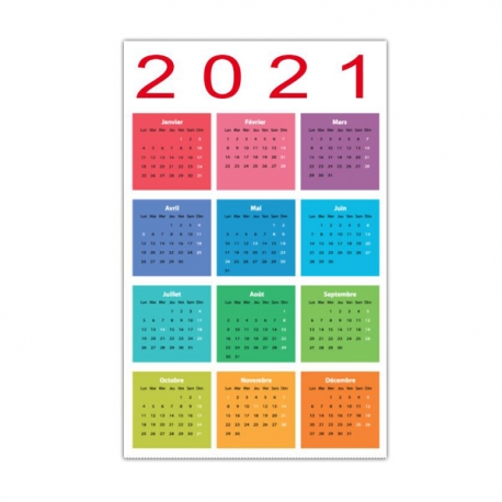 Calendrier 5.5 x 8.5 cm 100% personnalisable