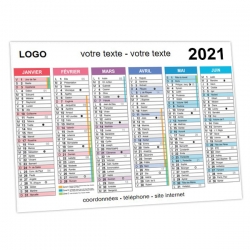 Calendrier mural, plusieurs formats