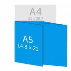 Dépliant (14.8 x 21 m) A5 - plis roulés