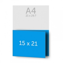 Brochure A4 (21x29.7 cm) pliée en A5 (15x21 cm) 